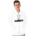 thumbnail image 5 of Llamaste Namaste Spiritual Llama Zip Up Hoodie Men's Women's Brisco Brands L, 5 of 6