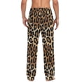 thumbnail image 2 of Men's Pajama Bottoms Leopard Brown and Black Men's Cotton Pajama Pants Men's Loose Printed Pajama Pants Casual Pants with Pockets, 2 of 6
