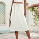 thumbnail image 5 of Falda de mujer de largo medio y cintura alta - Cintura elástica, color liso, poliéster y spandex, estilo elegante, tallas S-XXL, 5 of 7