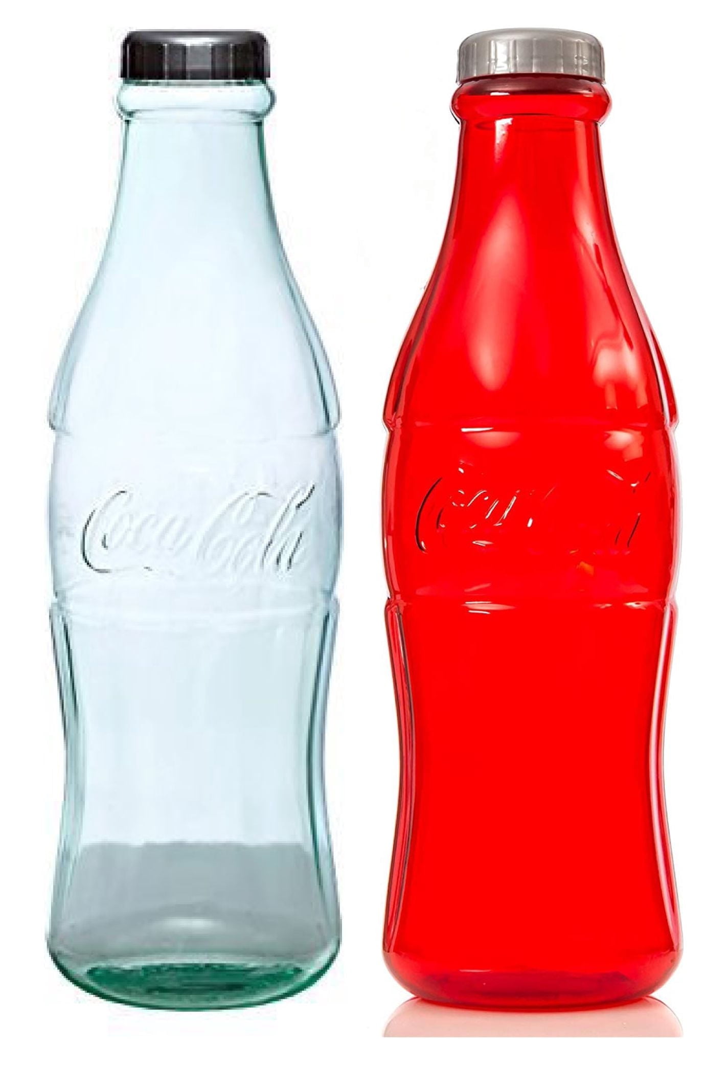 Coca-Cola Coke Bottle Bank - 2 Pack Saving Coins, Paper Money, Adults or Children 12 inch Coin Bank