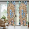 thumbnail image 5 of Outdoor Curtains for Patio Waterproof, Seahorse Coastal Outdoor Privacy Panels Grommet, Summer Nautical Starfish Coral Brown Anchor Blackout Outside Curtains for Porch/Cabana 54"x95", 2 Panels, 5 of 8