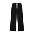 thumbnail image 3 of MuXiKeJi Clothes Girls Wide Leg Sweatpants Baggy Loose Casual Joggers Youth Athletic School Uniform Sweat Pants 9-10 Years, 3 of 5