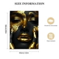 thumbnail image 2 of ARISTURING African American Canvas Wall Art Black Woman Gold Face Painting Picture Abstract Prints for Black Girl Room Bedroom Decor Framed  16x20 in, 2 of 5