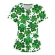 thumbnail image 4 of Pntutb moda mujer St. Patrick'S Day estampado manga corta cuello en V tops enfermería uniforme de trabajo Pntutb Pntutb-4541, 4 of 5
