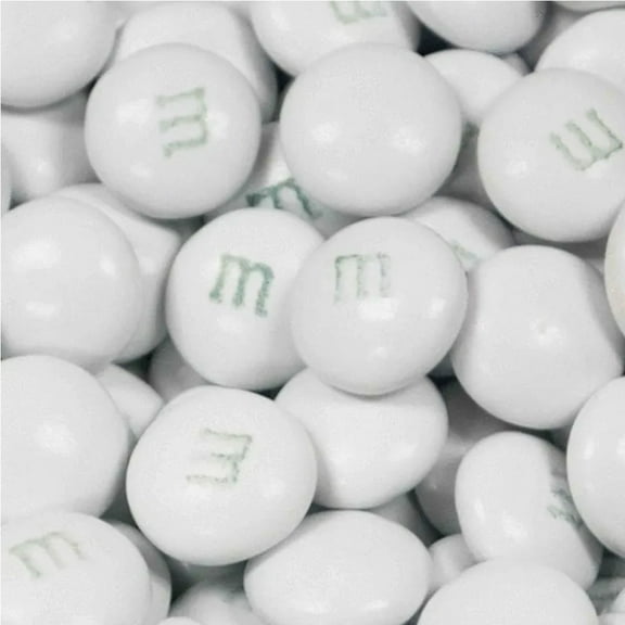 5,000Pcs White Coated M&M's Milk Chocolate Candies (10lb Case)
