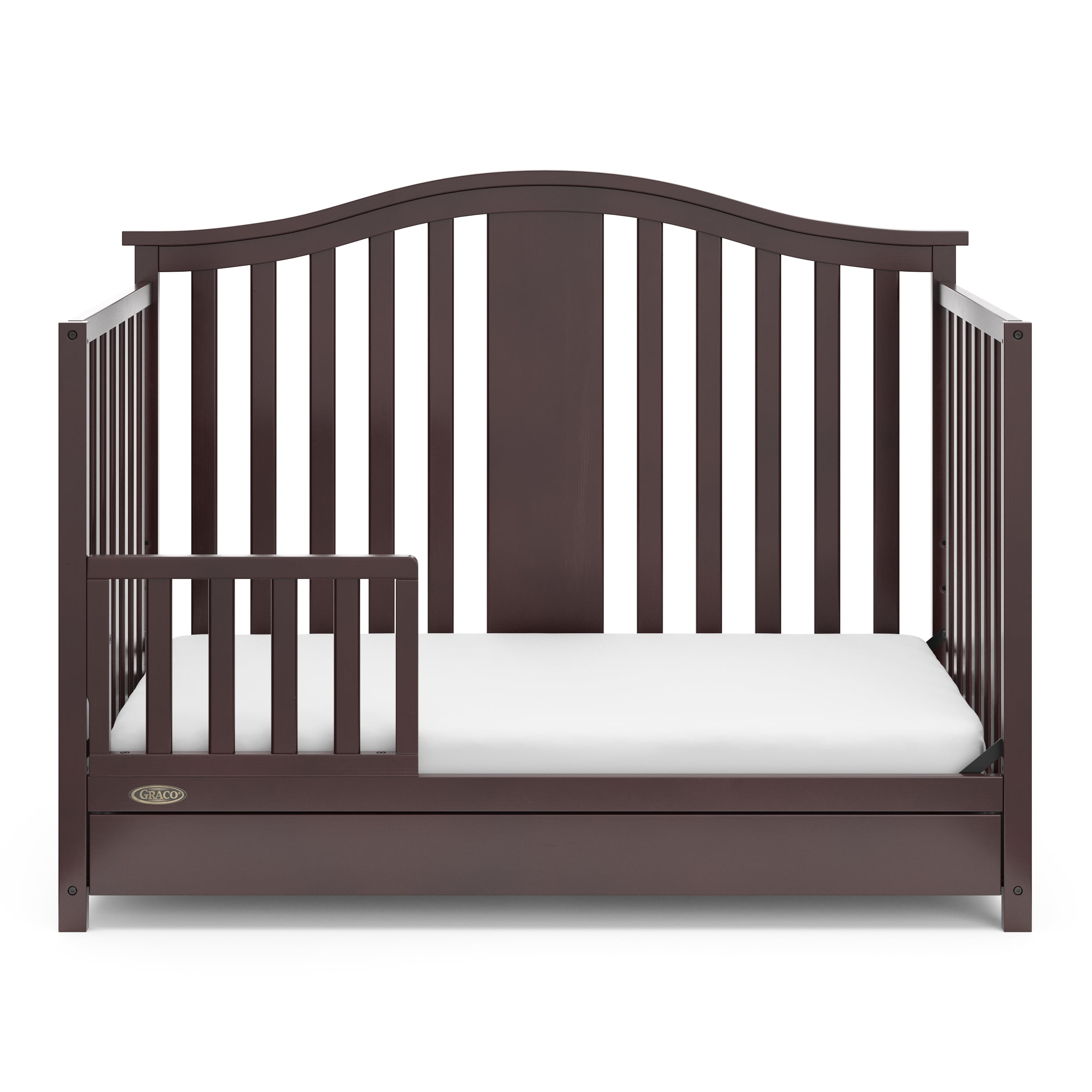 Graco Solano 4-in-1 Convertible Baby Crib with Drawer, Espresso