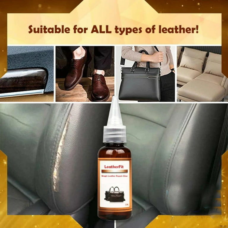 Leather Repair Glue Sticky Liquid Adhesive for Jeans, Jackets, Umbrellas,  Purses, Bags, Shoes 