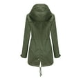 thumbnail image 4 of SWSMCLT Women's Lightweight Jackets Coats Utility Long Sleeve Zipper Slim Fit Anorak Jackets with Pockets Hoodie Zip Up Casual Fall Top Hooded Military Army Green Small, 4 of 5