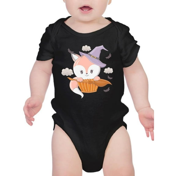 Cute Baby Fox In Basket Bodysuit Infant -Image by Shutterstock, 6 Months