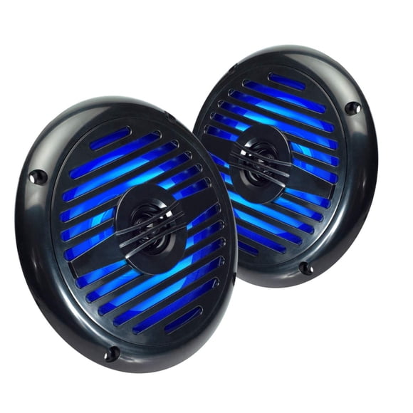 Altavoces coaxiales Magnadyne de 5,25 pulgadas resistentes al agua con LED