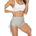 thumbnail image 5 of SAYFUT Women's High Waisted Workout Gym Butt Lifting Booty Yoga Shorts Ruched Running Tummy Control Leggings Textured Pants, 5 of 7