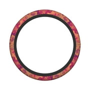 XMXY Car Steering Wheel Cover, Abstract Graffiti Fishes Non-Slip Jeep Truck Universal Elastic Steering Wheel Protector 15 inch