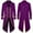 Purple, variant on Men's Jacket Halloween Medieval Lapel Longline Jacket Long Sleeve Button Up Coat Classic Fit Jacket for Men Casual