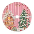 thumbnail image 6 of Yayeee Christmas Tree Skirt 35 inches for Xmas Tree Holiday Party Decoration, Brown Gingerbread House, 6 of 6