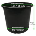 thumbnail image 2 of Calipots 5-Pack 5 Gallon Premium Black Plastic Nursery Plant Container Garden Planter Pots (5 Gallon), 2 of 7