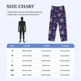 thumbnail image 4 of Naloa Christmas Purple Snowflakes Pajama Pants Men, PJ Bottoms, Sleep & Lounge Pants-Small, 4 of 6