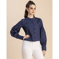 thumbnail image 3 of Moomaya Long Sleeve Cotton Shirt - Women's Casual Mandarin Collar Shirt, 3 of 9