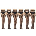 thumbnail image 1 of Coofit Bas pour Femmes, Design Fessier Ouvert, Collants Transparents, Pantyhose, Bas Résille, 1 of 8