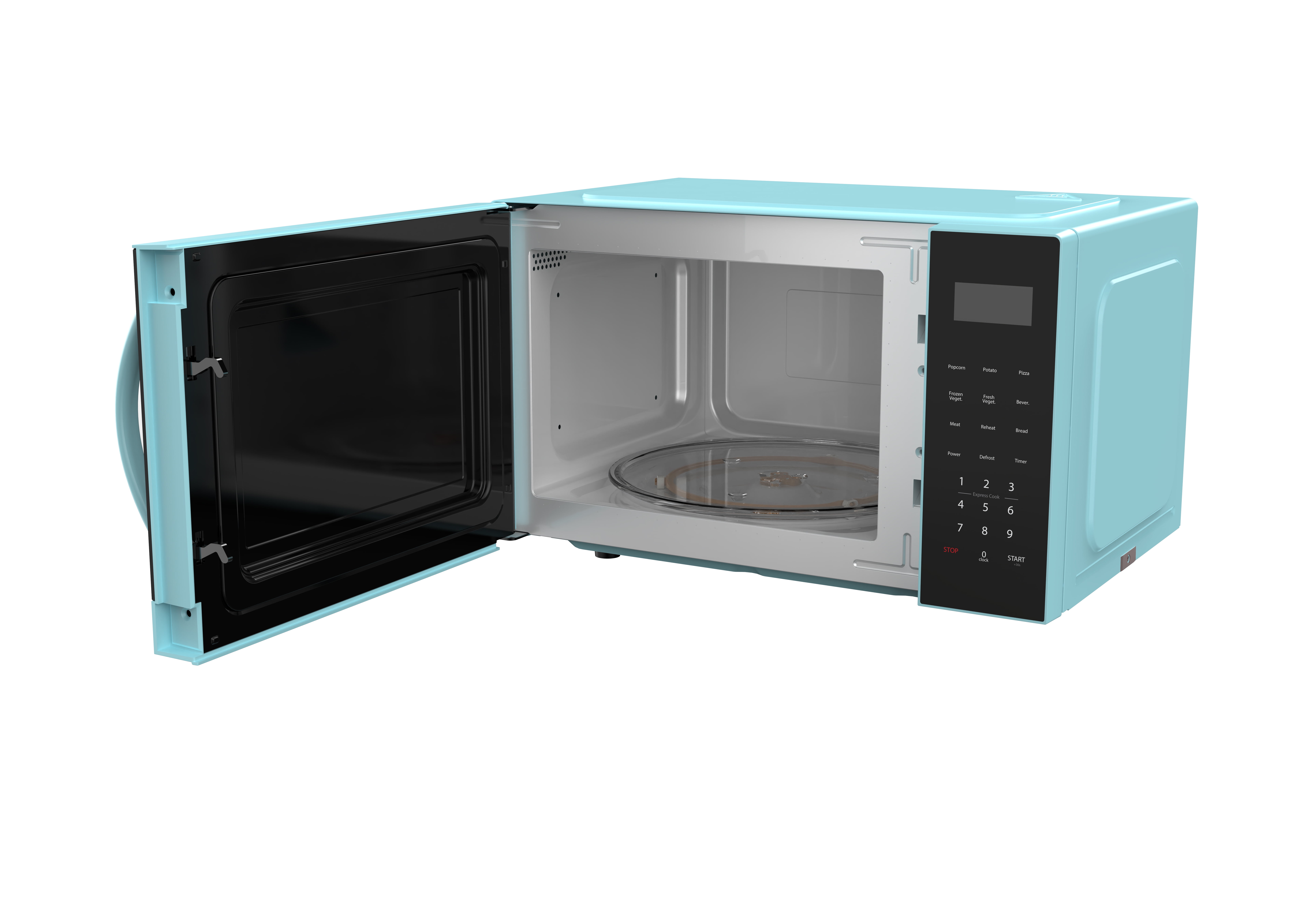 Frigidaire 0.9 Cu. ft. Countertop Microwave Oven, 900 Watt Microwave with 10 Power Levels, Blue