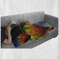 thumbnail image 6 of Art Soft Flannel Fleece Throw Blanket, Fantasy Digital Paint with a Bird Swallows Honey from Flower Stock Fractal Artwork, Cozy Plush for Indoor and Outdoor Use, 50" x 60", Multicolor, by Ambesonne, 6 of 6