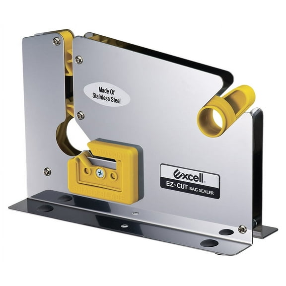 Excell EZ-CUT Stainless Steel Bag Sealer Tape Dispenser (ET-606STK): For tape up to 12mm wide  (Silver)
