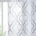 thumbnail image 4 of VCNY Home Charlotte 2-Piece Grey Quatrefoil Sheer Curtain Set, 38" x 96", 4 of 5
