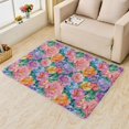 thumbnail image 2 of Flowers Rugs for Living Room Bedroom Entryway - Floral Rug 2x3 - Colorful Carpet for Home Decor - Washable Non Slip Patterned Indoor Small Area Rug - Soft & Low Pile (ZK&795), 2 of 7