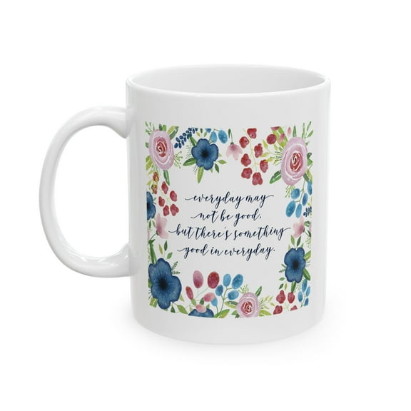 Floral Design - Friends - 11 oz Ceramic Coffee Mug
