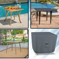thumbnail image 7 of Square Patio Table Cover 12 Oz Waterproof 100% Weather Resistant Outdoor Square Table Cover with Air Pocket and Drawstrap for Snug Fit (Grey, 29" H x 46" W x 46" D), 7 of 7