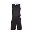 thumbnail image 1 of Odeerbi Niños Niñas Rápido Seco Uniforme de Baloncesto Conjunto V-Cuello Malla Tank Tops Pantalones Cortos Ropa Deportiva Atlética Para 3-15 Años, 1 of 5
