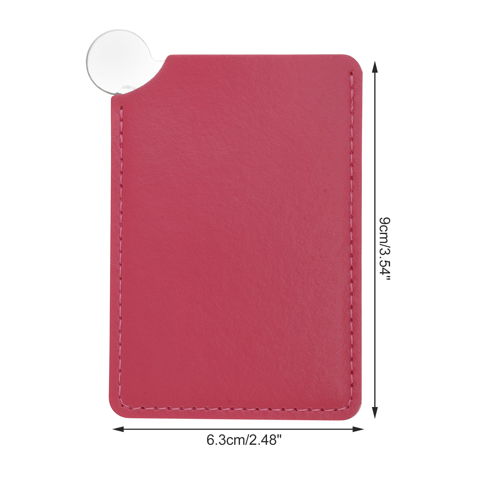 Unique Bargains 1 Pc Convenient Makeup Mirror Light Red