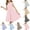 Pink, variant on CYRBOKO Girls Summer Dresses 2025, Striped Casual Sleeveless Midi Dresses Pink Size 7-8 T