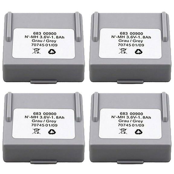 4-Pack 68300900 Battery 2100mAh 6V Rechargeable for HETRONIC 68300900 Battery Remote Control Gray