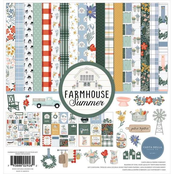Carta Bella Collection Kit 12"x12" - Farmhouse Summer