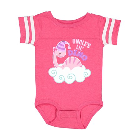 

Inktastic Uncle s Lil Dino with Cute Pink Baby Dinosaur Gift Baby Boy or Baby Girl Bodysuit