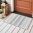 thumbnail image 4 of 2x3 Ft Entryway Area Rug, Black White Striped Kitchen Rug Runner Washable Floor Mat, Modern Farmhouse Geometric Non Slip Indoor Door Mat Throw Carpet for Bathroom Living Room Bedroom, 4 of 8