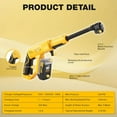 thumbnail image 4 of Cordless Pressure Washer, Max 560 PSI 20V Portable Power Washer with 2pcs Rechargeable 1500mAh Battery 6 in 1 Nozzles, High Pressure Washer for Car Fence Floor Patio Home Cleaning, 4 of 8