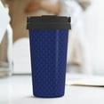 thumbnail image 6 of Fotbe Navy Blue Printed Insulated Travel Coffee Mug Spill Proof Leak Proof Stainless Steel Coffee Tumbler Reusable Coffee Cups with Lids Thermos, 6 of 8