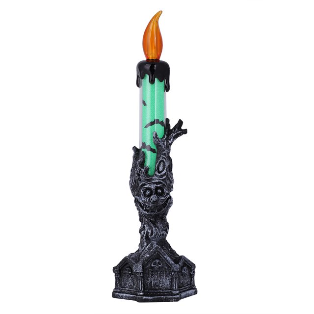 Simulación de luz de llama, lámpara de aceite pequeña, luz de vela, decoración para fiesta de Halloween, Festival, verde