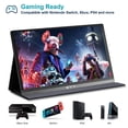 thumbnail image 3 of Monitor portátil KYY 15,6 pulgadas 1080P FHD USB-C HDMI con cubierta, 3 of 9