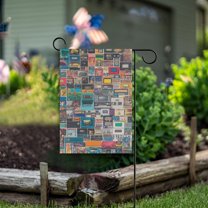 Yayeee Garden Flag 12" x 18" Double Sided Outdoor Yard Lawn Holiday Decorations, Large Retro Collection Pattern