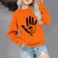 thumbnail image 2 of Dadaria Tee-Shirt pour Enfants Orange Manches Longues Col Rond Été Empreintes de Main Chandail Blouses 9 Ans, 2 of 4