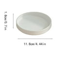 thumbnail image 3 of Bpyeka Brazilian Wood Tray White Ceramic Plates Desk Decoration Plants Pot Bottom,Home Improvement,Household Essentials, 3 of 4