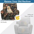 thumbnail image 4 of HELLHERO Forest Mushrooms Recliner Chair Covers, Brushed Recliner Chair Slipcover with Side Pocket, 4 Pieces High Elastic Recliner Slipcovers, 4 of 8
