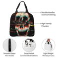 thumbnail image 4 of Pofeuu Glitch Screaming Skull Print Lunch Bag Lunch Box Insulated Lunch Bag Adult Lunch Box for Men and Women, 4 of 8