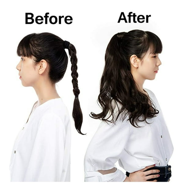 Long Wave Ponytail Extension Synthetic Wavy Curly Wrap Around Clip in Ponytail Hair Extensions for Women Natural Hair Ponytails for Girl Lady Magic Paste Ponytail 22 inch 80g Walmart