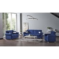 thumbnail image 4 of Ottomanson Convertible Sleeper Loveseat with Hidden Storage, Firm Seating, Blue, 4 of 5