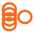 thumbnail image 1 of 5 Pcs Silicone Bead Ring, 65mm Silicone Bead Loop with 2 Hole, Orange, 1 of 7