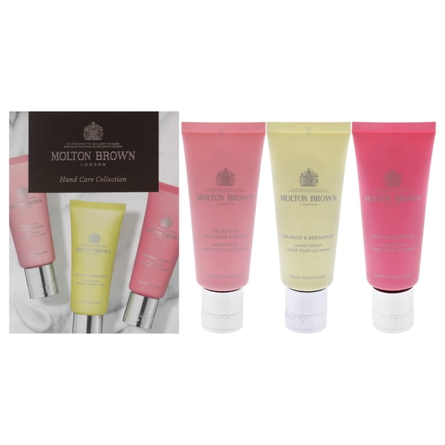Set de colección para el cuidado de las manos Molton Brown con estampado floral y picante