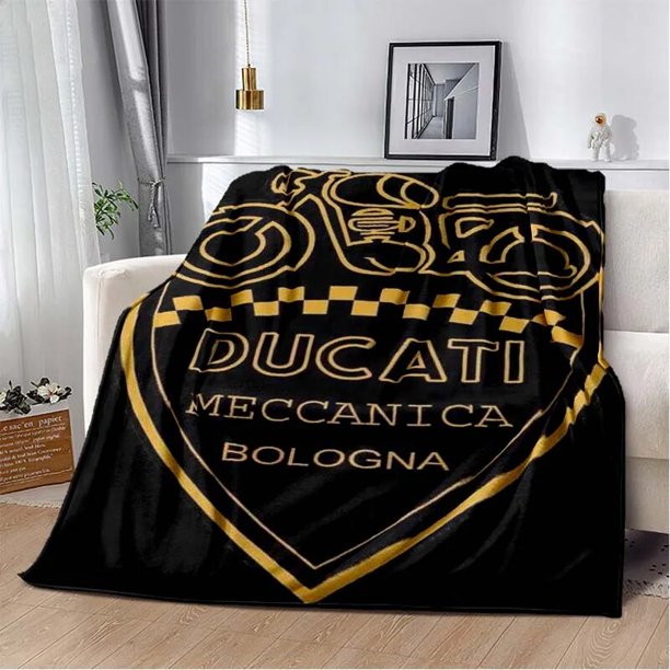 Ducati-manta ligera con patrón de motocicleta para niños, manta cálida para sala de estar, dormitorio, regalo